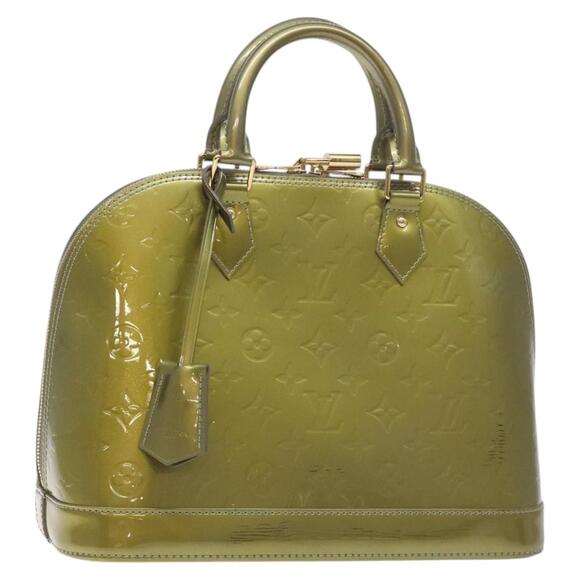 LOUIS VUITTON Monogram Vernis Alma PM Hand Bag Beige Poodle M91751 - Picture 1 of 16
